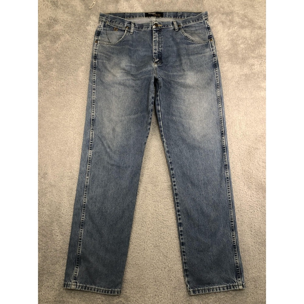 Wrangler Jeans Mens 38x36 Blue George Strait Straight Denim 31MGSHD